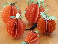 Ribbons and Glue 3D Paper Pumpkin